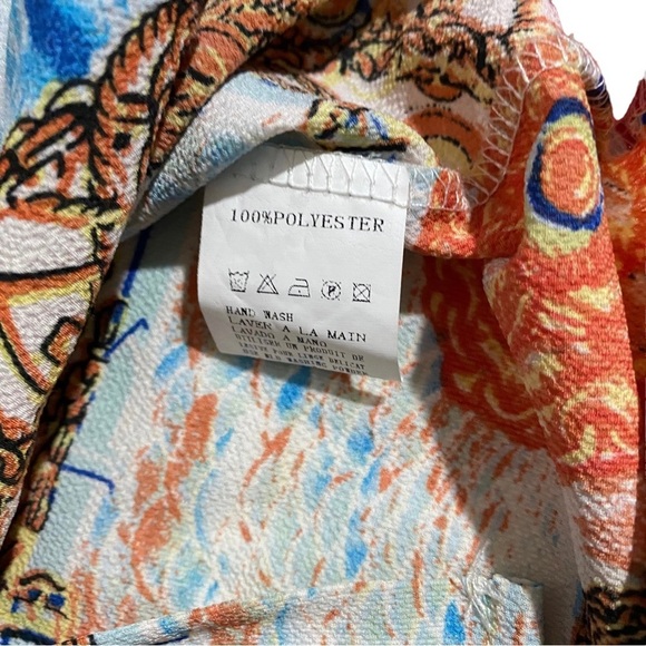 Christy & Co USA Made Women Multicolor Nautical Print Top Sz Sm Button Up NWOT - Picture 11 of 12